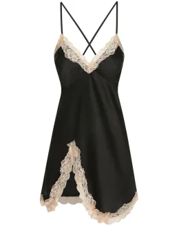 Clearance Retro Stage 1950s Lace Patchwork Suspender Sleepwear