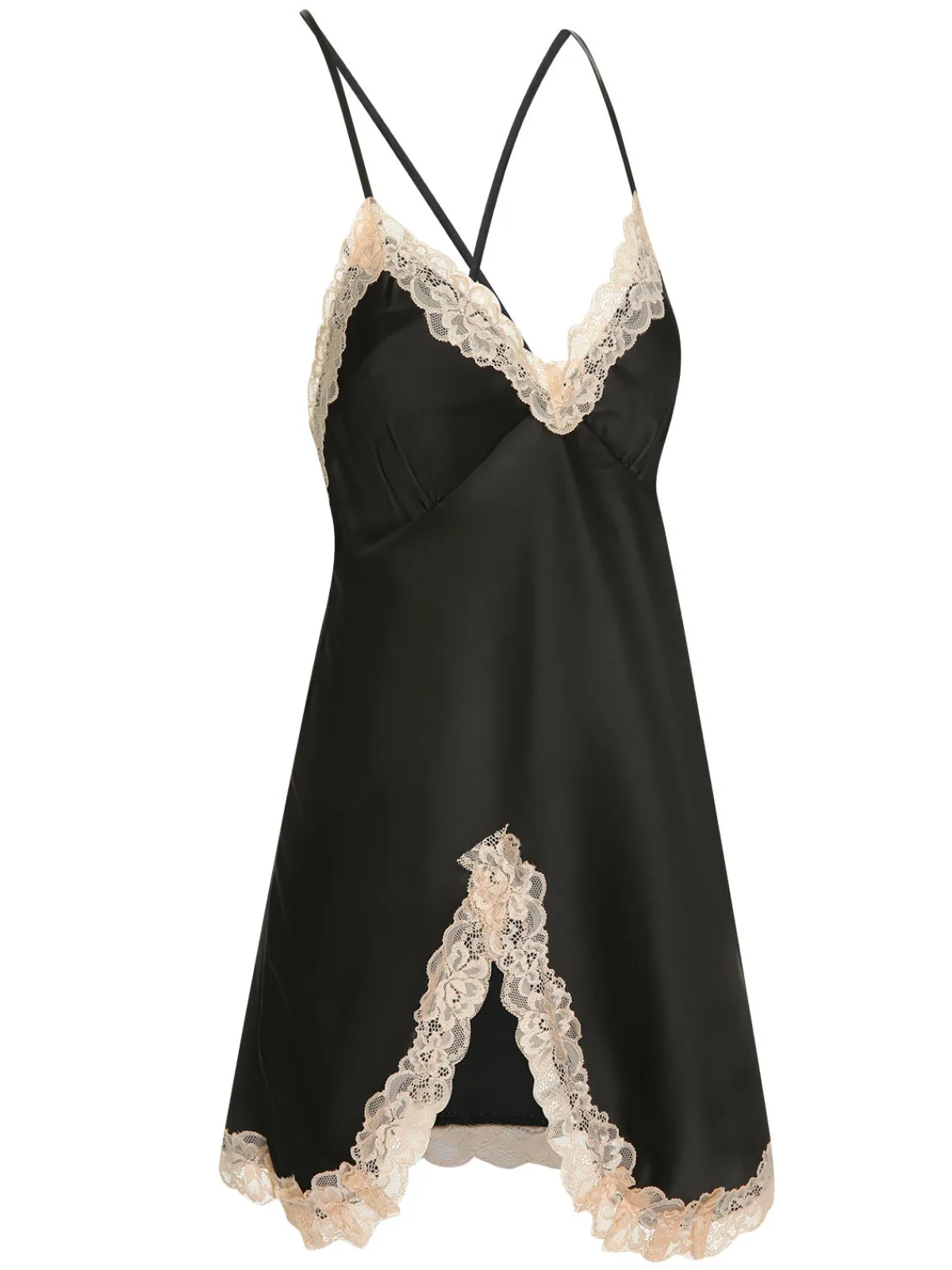Discount Retro Stage 1950s Lace Patchwork Suspender Sleepwear