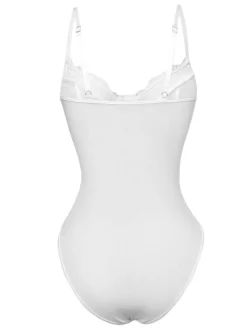 Fashion Retro Stage 1960s Lace Spaghetti Straps Corset Bodysuit