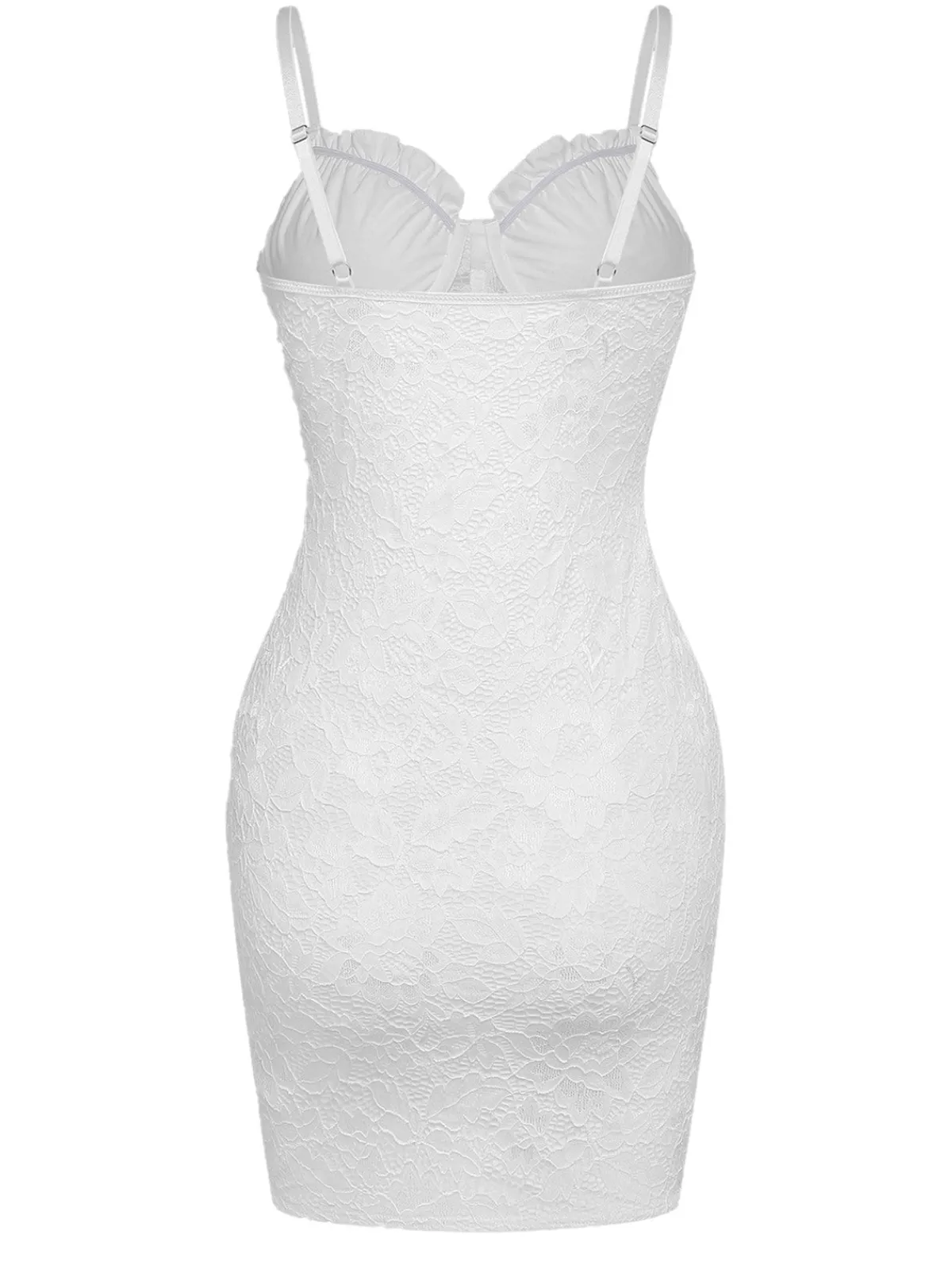 Sale Retro Stage 1960s Lace Suspender Corset Bodycon Dress