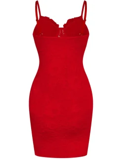 Sale Retro Stage 1960s Lace Suspender Corset Bodycon Dress
