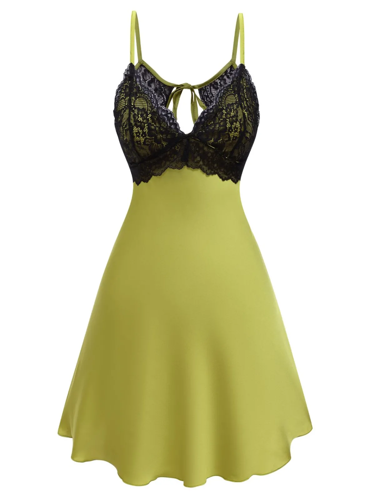 Fashion Retro Stage 1940s Lace Suspender Patchwork Backless Nightgown