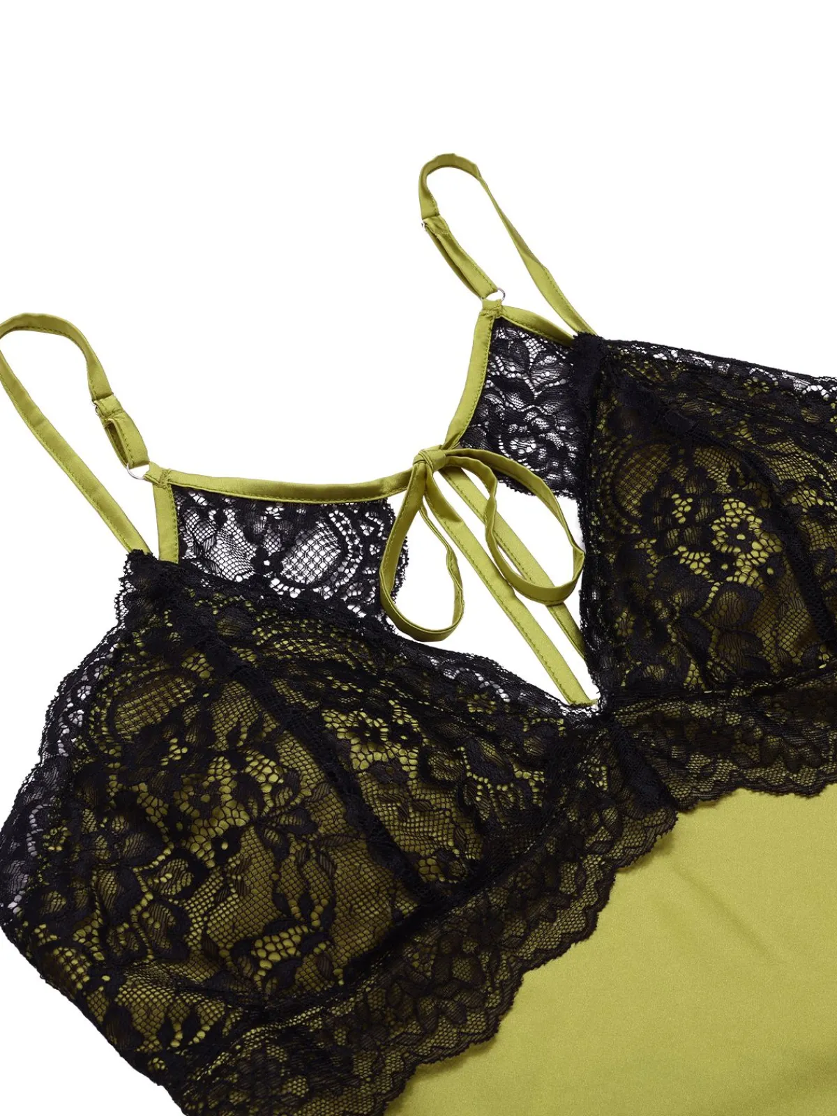 Fashion Retro Stage 1940s Lace Suspender Patchwork Backless Nightgown