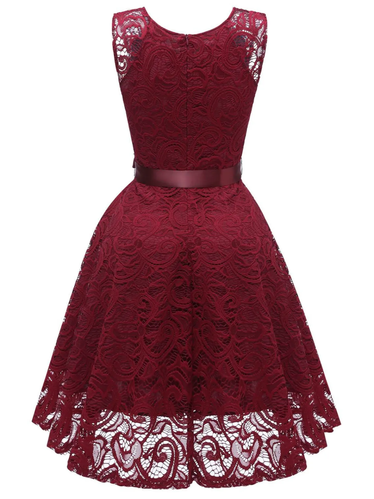 Sale Retro Stage 1950s Lace V Neck Bow Dress