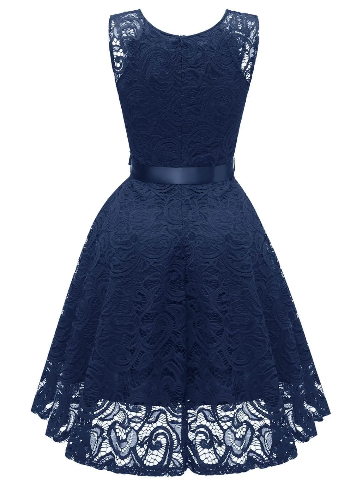 Sale Retro Stage 1950s Lace V Neck Bow Dress