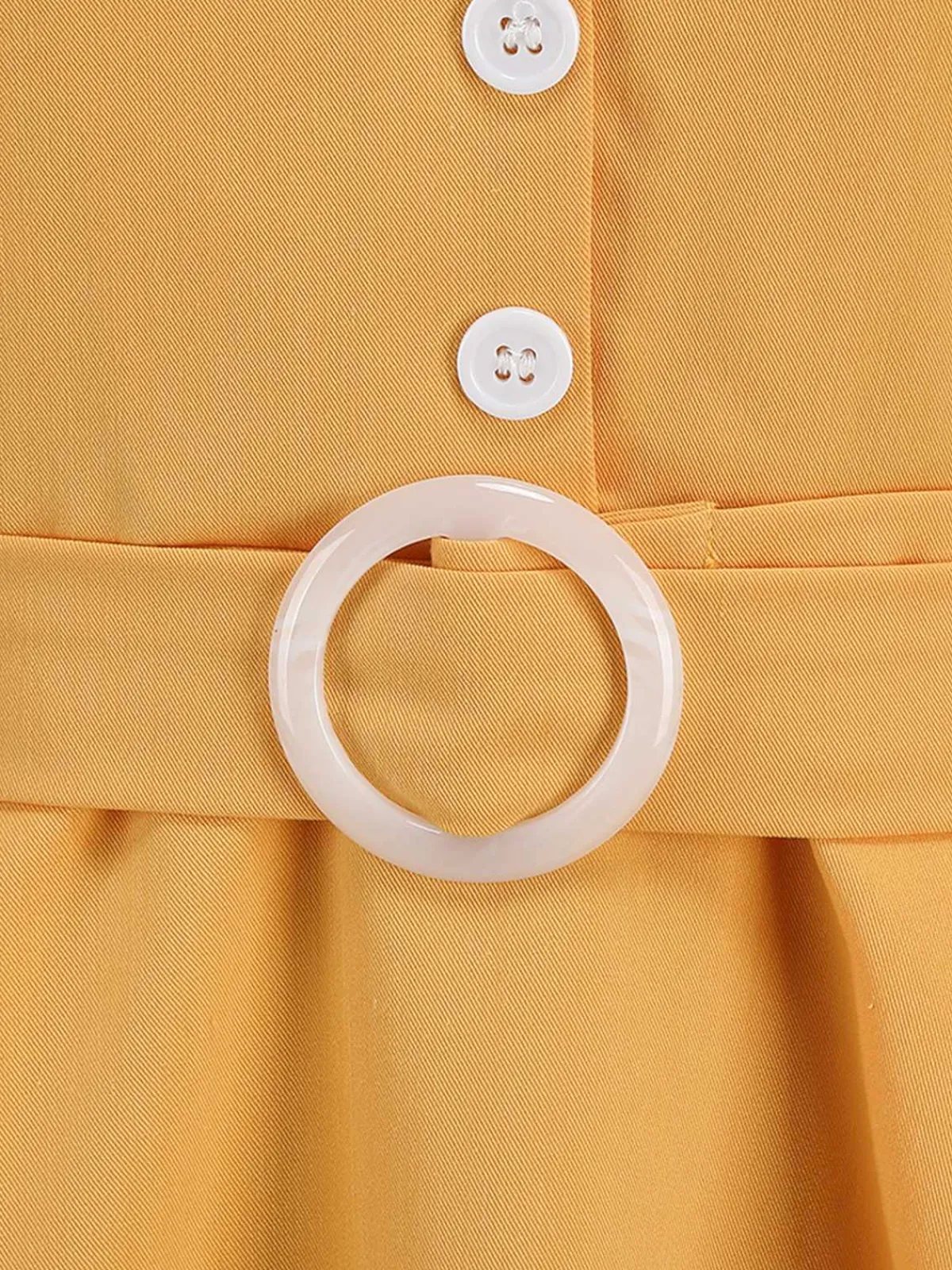 Best Retro Stage 1950s Lapel Belted Solid Dress