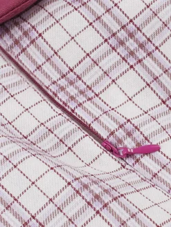 Outlet Retro Stage 1950s Lapel Glen Check Belted Dress Pink