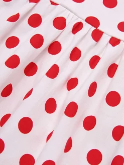 Clearance Retro Stage 1940s Lapel Polka Dots Sleeveless Dress