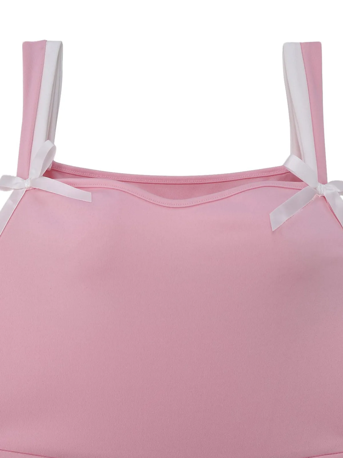 Fashion Retro Stage 1950s Layered Hem Contrast Bow Strap Dress