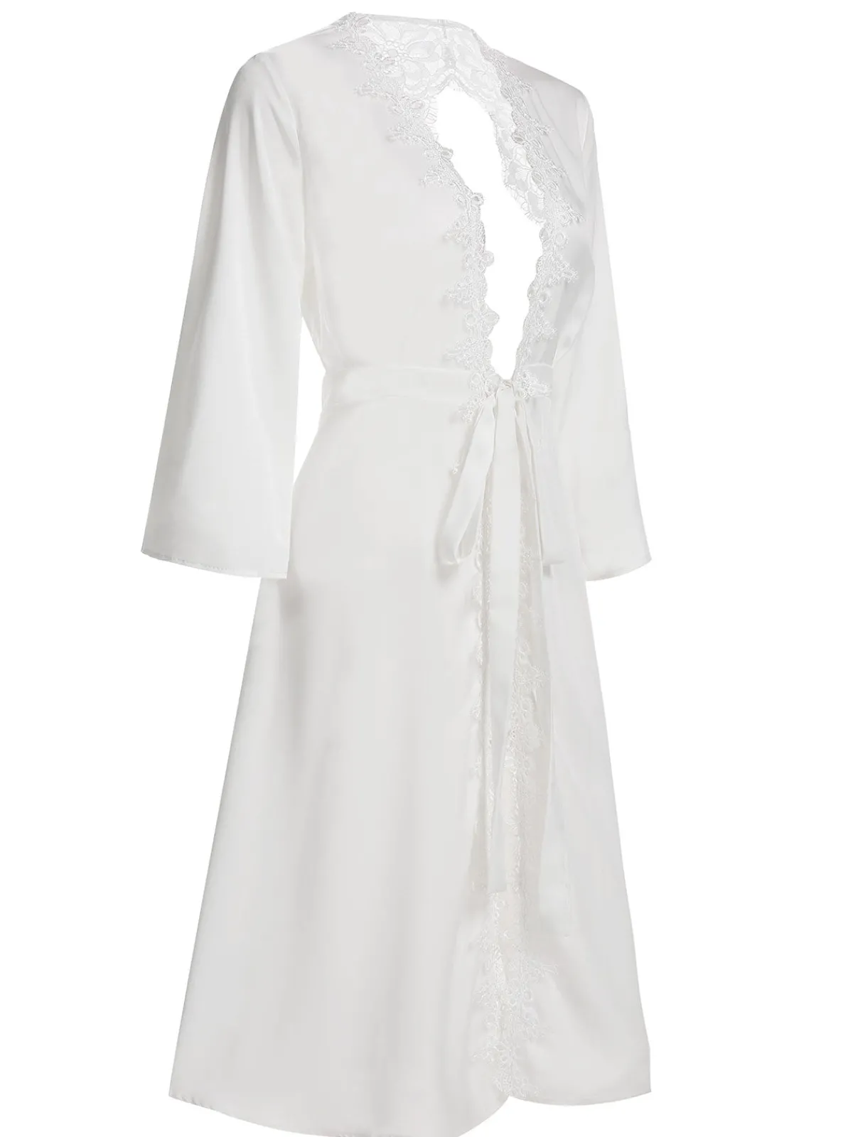 Hot Retro Stage 1950s Long Ice Silk Backless Nightgown