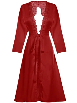 Hot Retro Stage 1950s Long Ice Silk Backless Nightgown