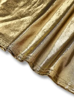 Online Retro Stage 1970s Metallic Disco Halter Belted Jumpsuit