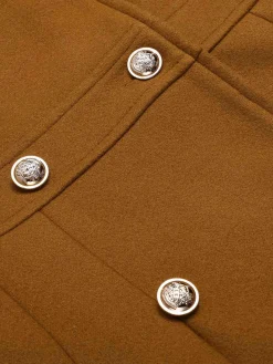 Outlet Retro Stage 1940s Notched Collar Double-Breasted Dress Coat