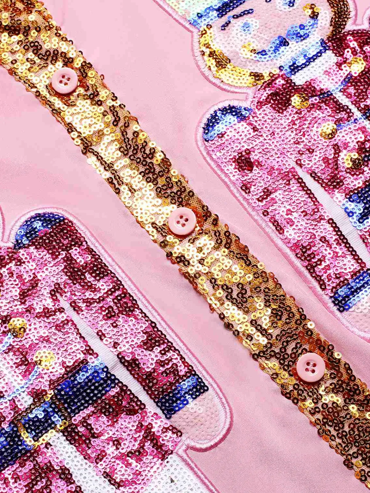 Hot Retro Stage 1970s Nutcracker Lapel Sequin Dress