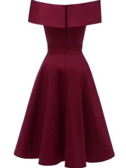 Hot Retro Stage 1950s Off Shoulder Swing Dress