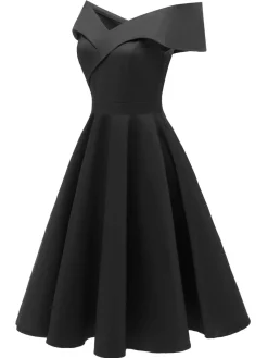 Hot Retro Stage 1950s Off Shoulder Swing Dress