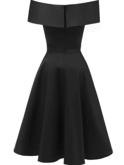 Clearance Retro Stage 1950s Off Shoulder Swing Dress