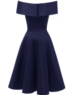 Clearance Retro Stage 1950s Off Shoulder Swing Dress