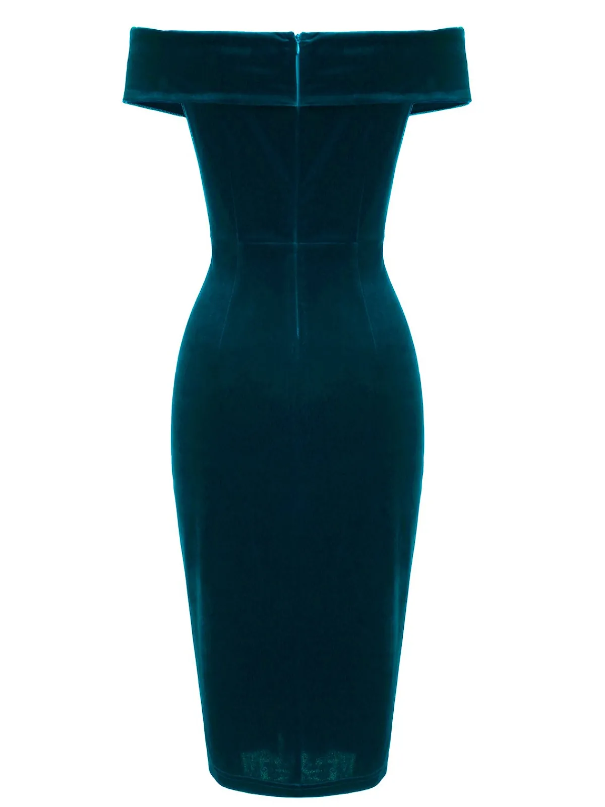 Best Retro Stage 1960s Off Shoulder Velvet Bodycon Dress