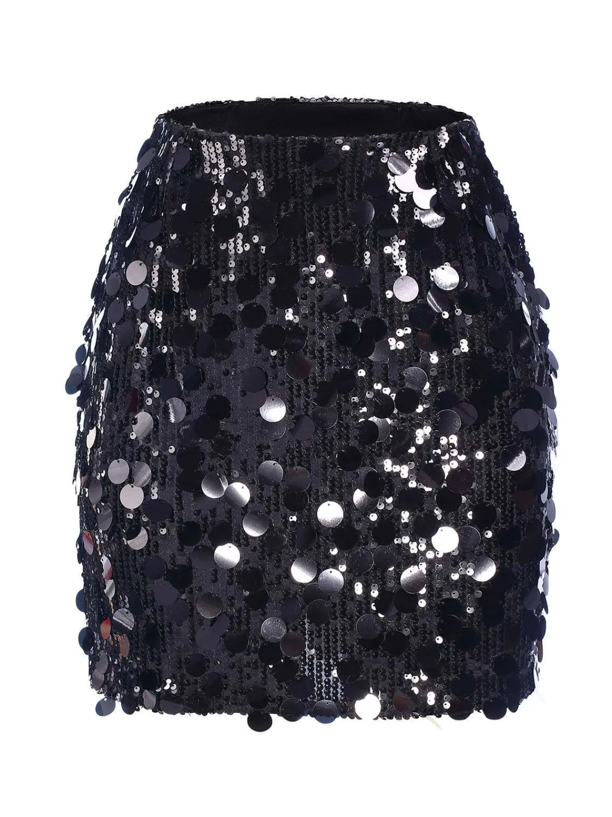 Online Retro Stage 1980s Party Sequined Mini Pencil Skirt