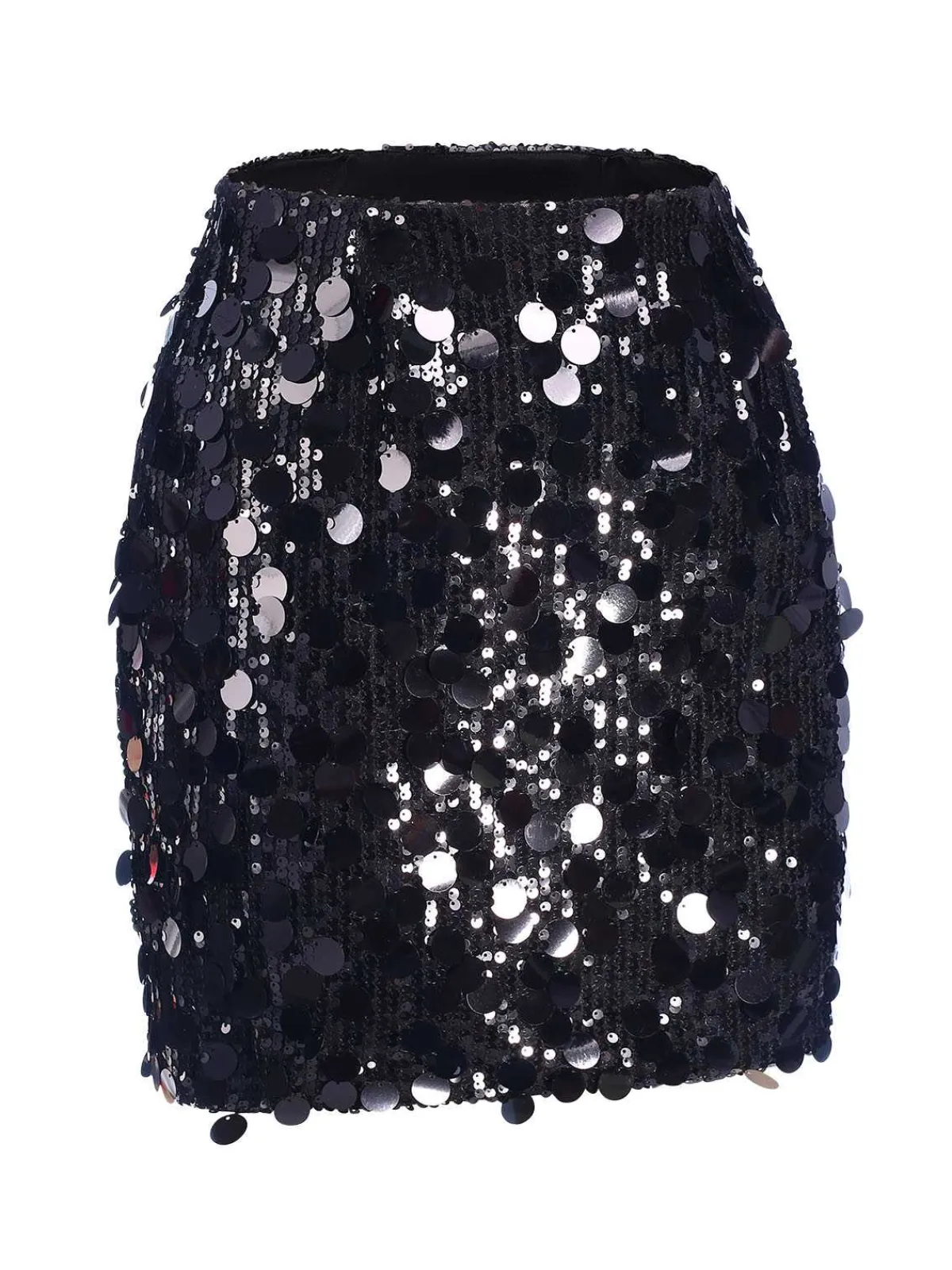 Online Retro Stage 1980s Party Sequined Mini Pencil Skirt