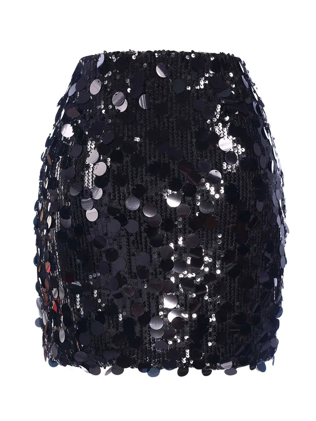 Online Retro Stage 1980s Party Sequined Mini Pencil Skirt