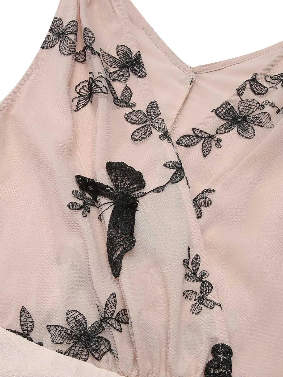 Discount Retro Stage 1950s Butterfly Sleeveless Dress With Belt Pink