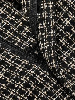 Hot Retro Stage 1950s Plaid Pencil Suspender Pants Black
