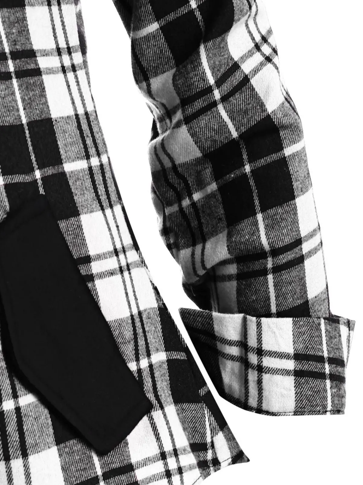 Sale Retro Stage 1950s Plaid Pocket Hooded Zipper Tops