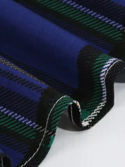Clearance Retro Stage 1950s Plaid Sweetheart Fold Swing Dress