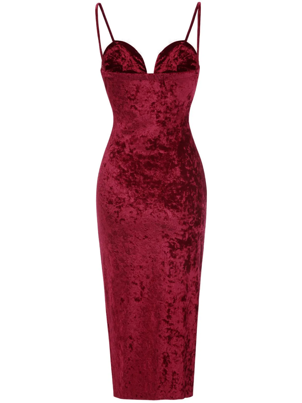 New Retro Stage 1960s Plush Patchwork Velvet Slit Straps Dress