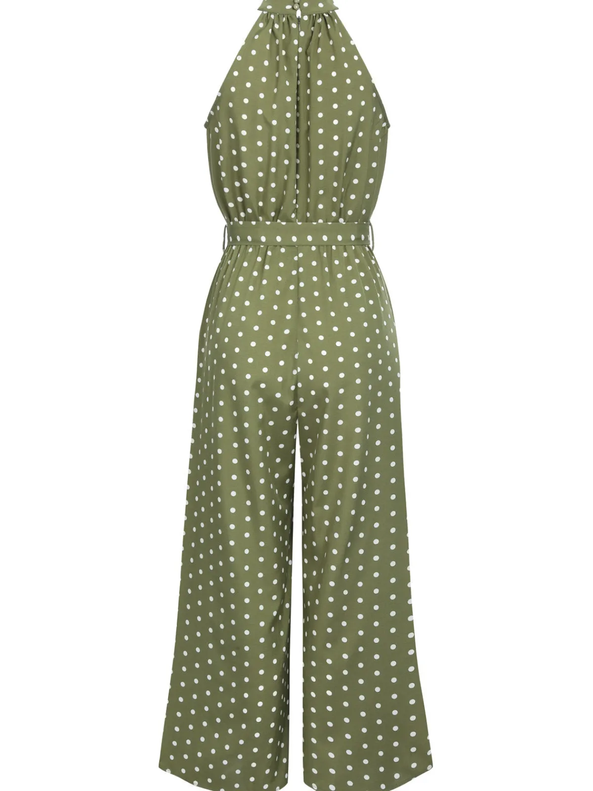 Clearance Retro Stage 1950s Polka Dot Belt Jumpsuit