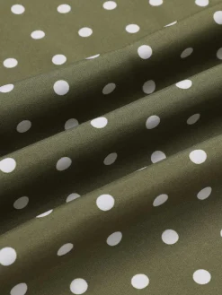 Online Retro Stage 1930s Polka Dot Belt Jumpsuit Green