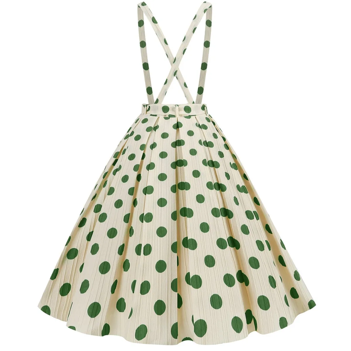 Clearance Retro Stage 1950s Polka Dot Belt Suspender Swing Skirt