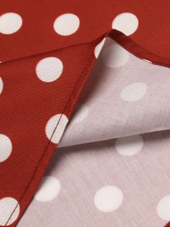 New Retro Stage 1950s Polka Dot Bow Swing Dress