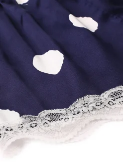 New Retro Stage 1950s Polka Dot Lace Camisole Sleepwear