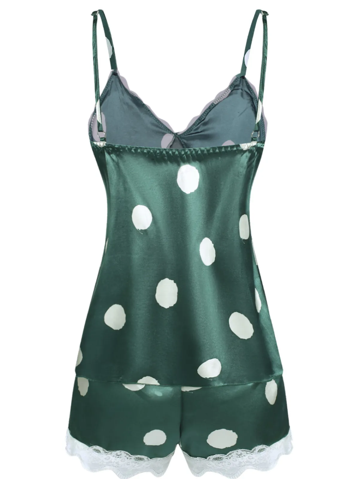 New Retro Stage 1950s Polka Dot Lace Camisole Sleepwear