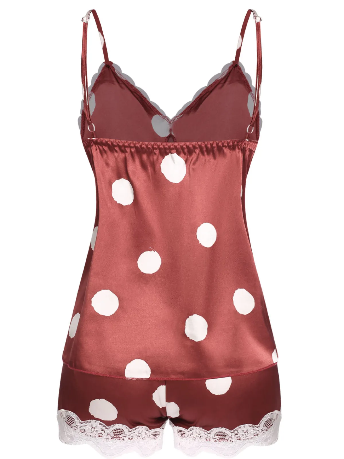 New Retro Stage 1950s Polka Dot Lace Camisole Sleepwear