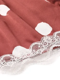 New Retro Stage 1950s Polka Dot Lace Camisole Sleepwear