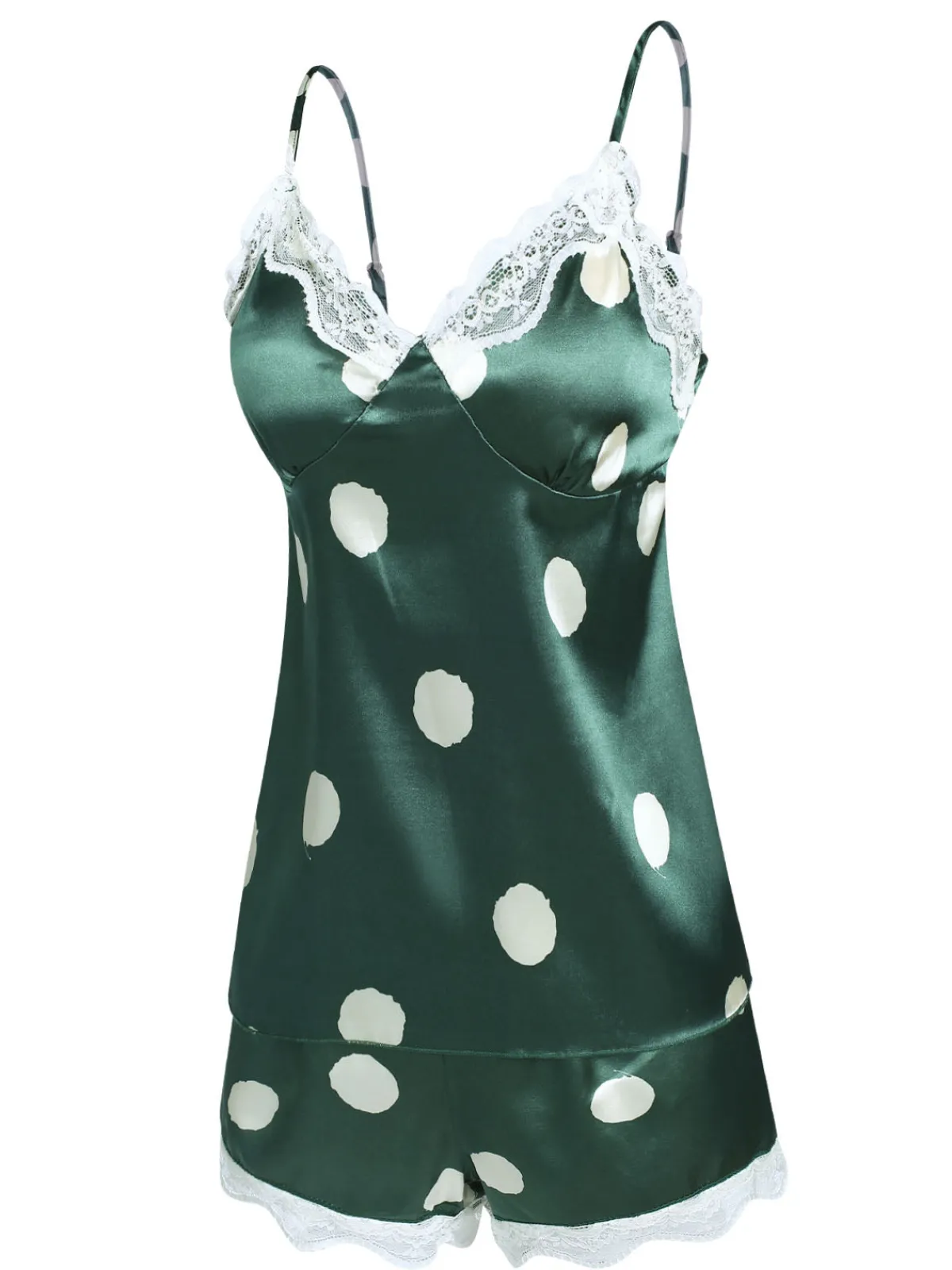 Sale Retro Stage 1950s Polka Dot Lace Camisole Sleepwear
