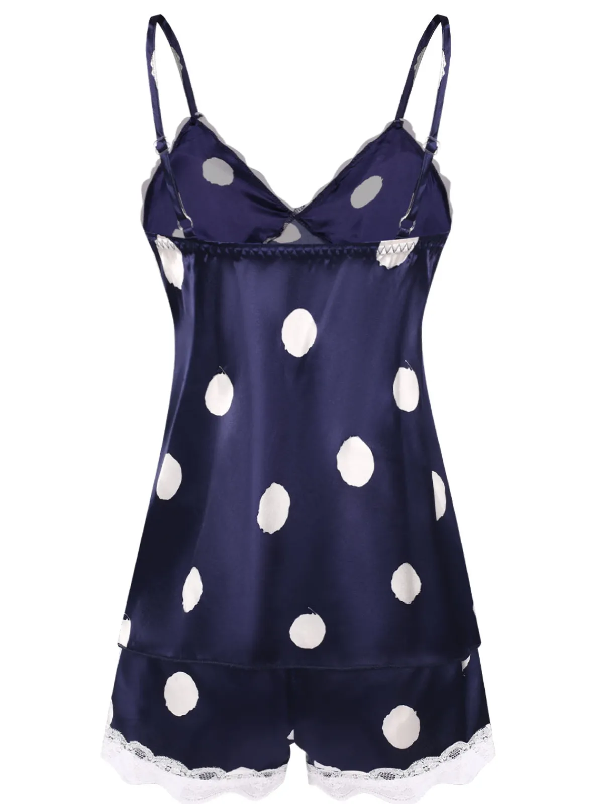 Sale Retro Stage 1950s Polka Dot Lace Camisole Sleepwear
