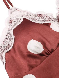 Hot Retro Stage 1950s Polka Dot Lace Camisole Sleepwear