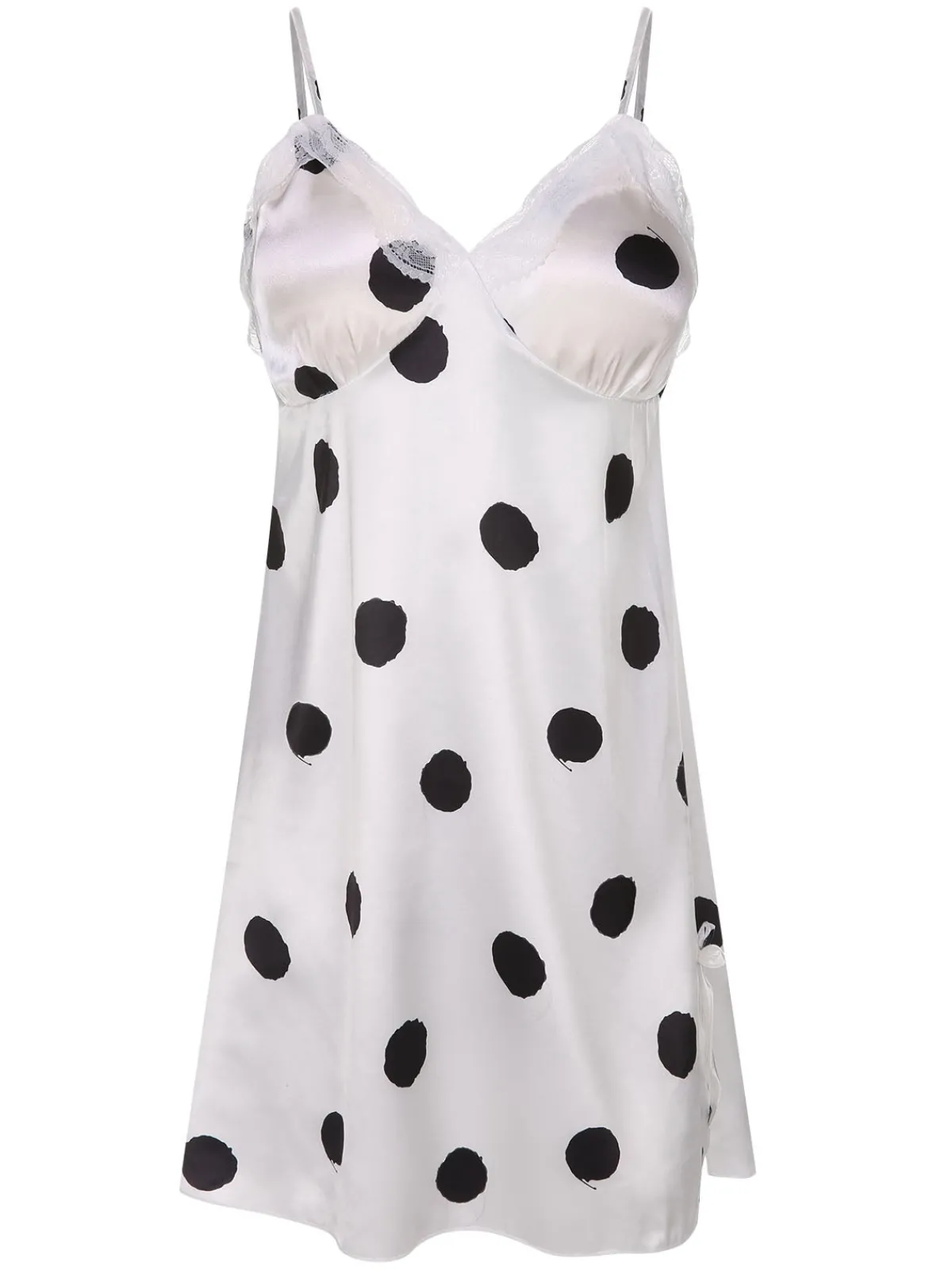 Discount Retro Stage 1950s Polka Dot Lace Spaghetti Straps Sleepwear