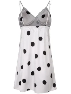 Discount Retro Stage 1950s Polka Dot Lace Spaghetti Straps Sleepwear