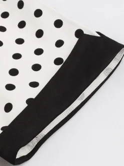 Hot Retro Stage 1950s Polka Dot Patchwork Swing Dress