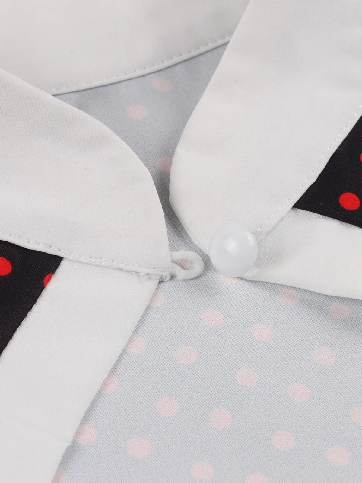 Best Retro Stage 1950s Polka Dots Heart Collar Dress