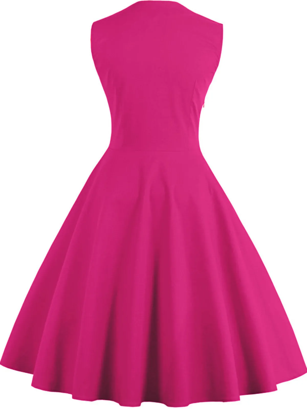 Outlet Retro Stage 1950s Polka Dots Lapel Patchwork Swing Dress