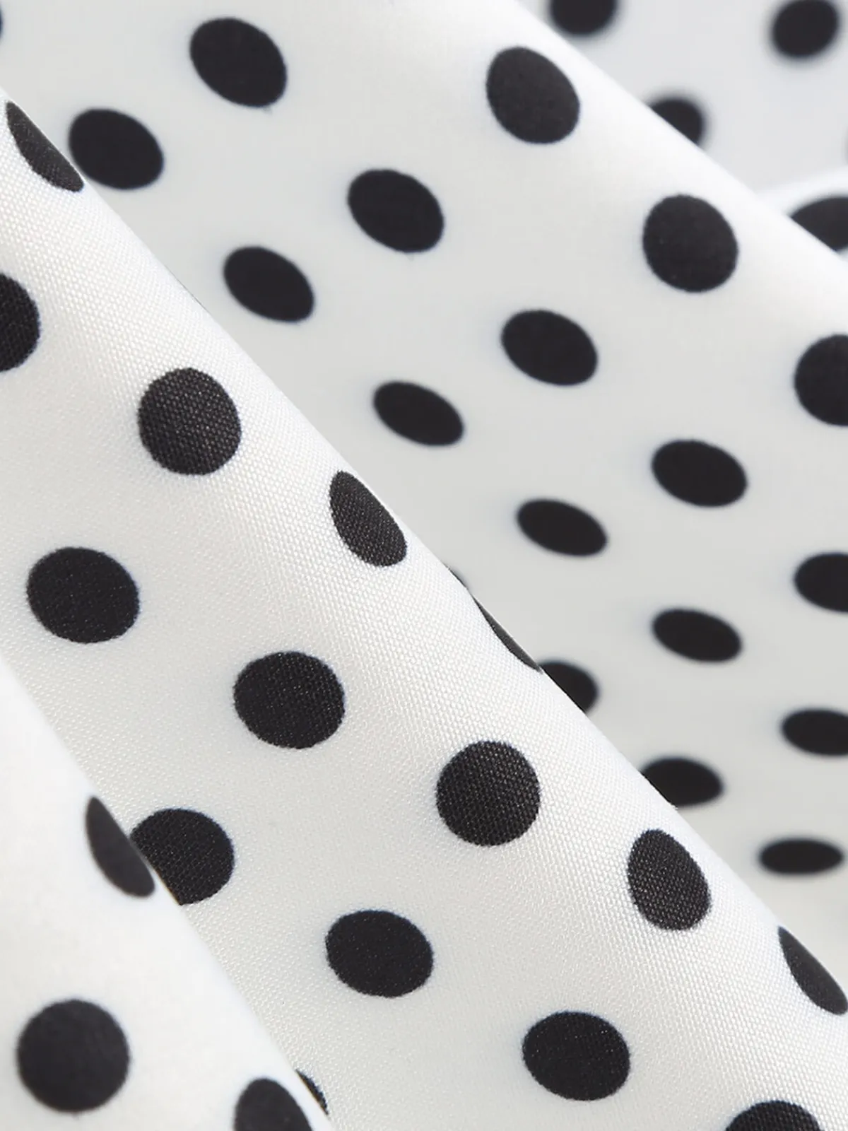 Clearance Retro Stage 1950s Polka Dots Patchwork Ribbon Strap Dress