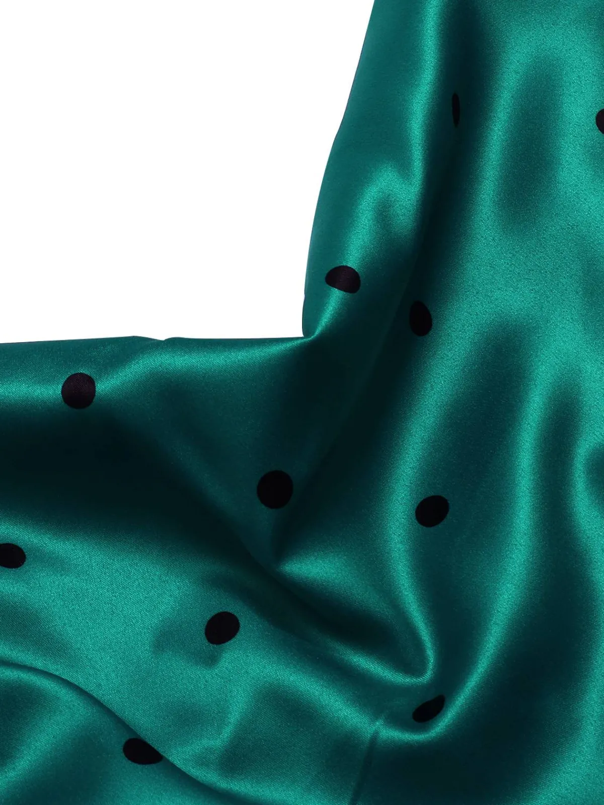 Outlet Retro Stage 1930s Polka Dots Spaghetti Straps Satin Nightgown