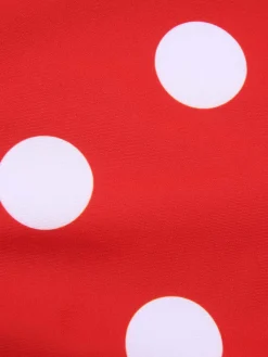 Best Retro Stage 1940s Polka Dots Wrinkle Strap Swimsuit